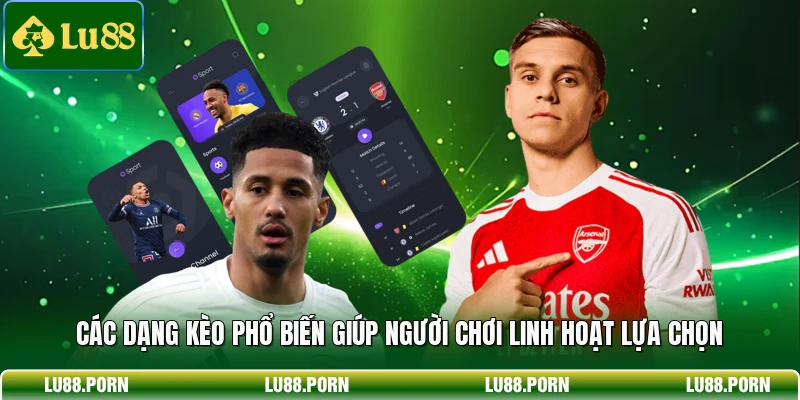 Các dạng kèo phổ biến giúp người chơi linh hoạt lựa chọn 